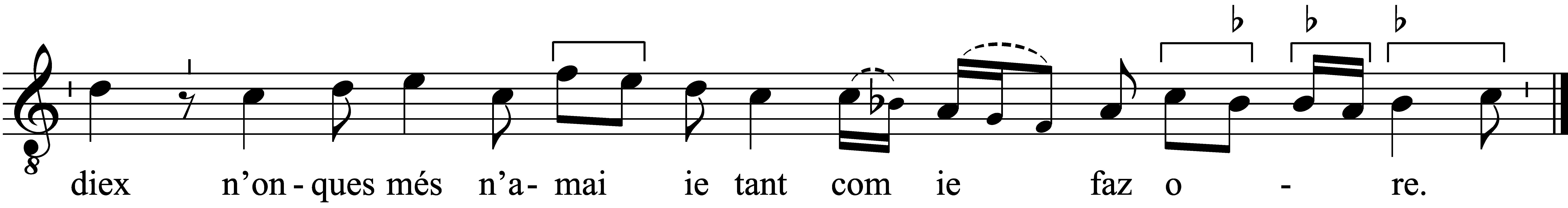 Refrain musical notation